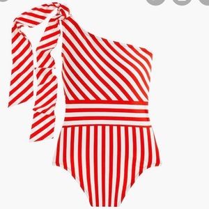 NWOT J.Crew Tie-Shoulder One Piece Swimsuit